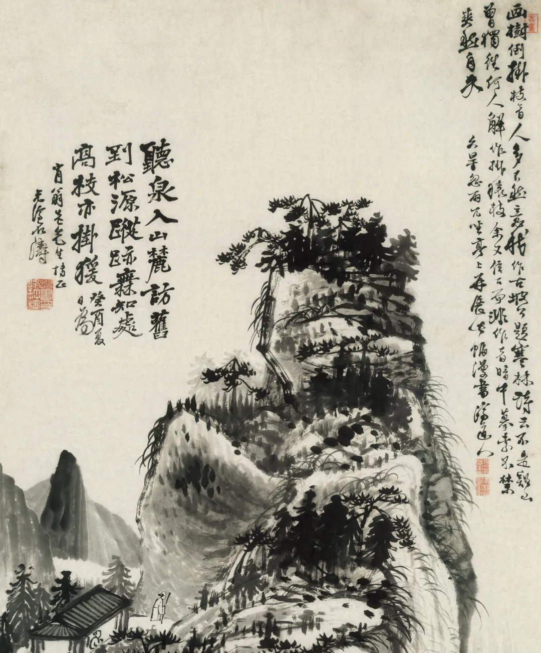 「北京荣宝2021春拍」松荫故友聆山泉——石涛《山麓听泉图》